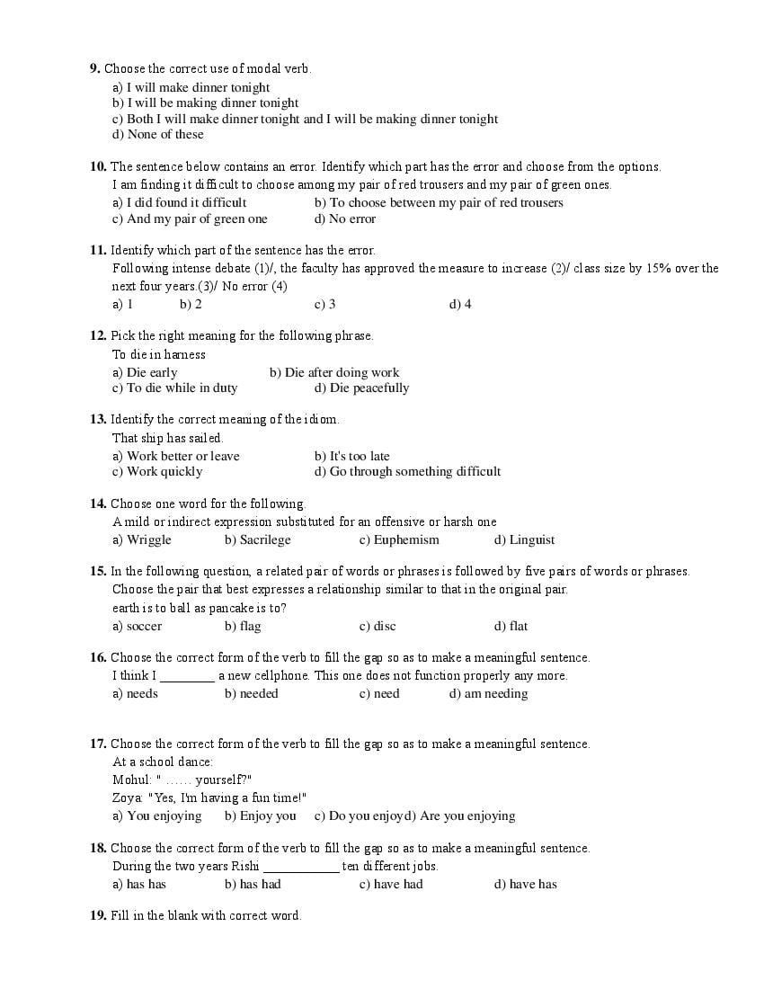 LPUNEST 2019 Question Paper PDF (B.Tech, Free Download)