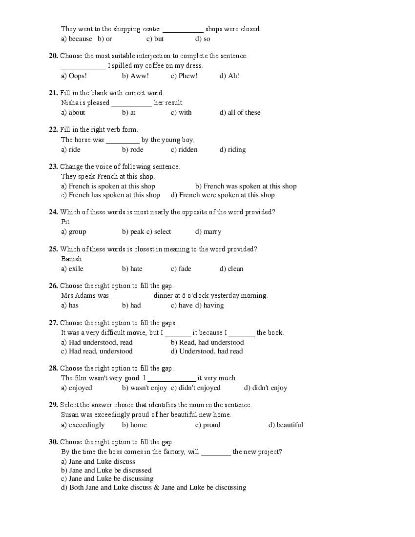 Lpu Lpunest 19 Question Paper For B Tech