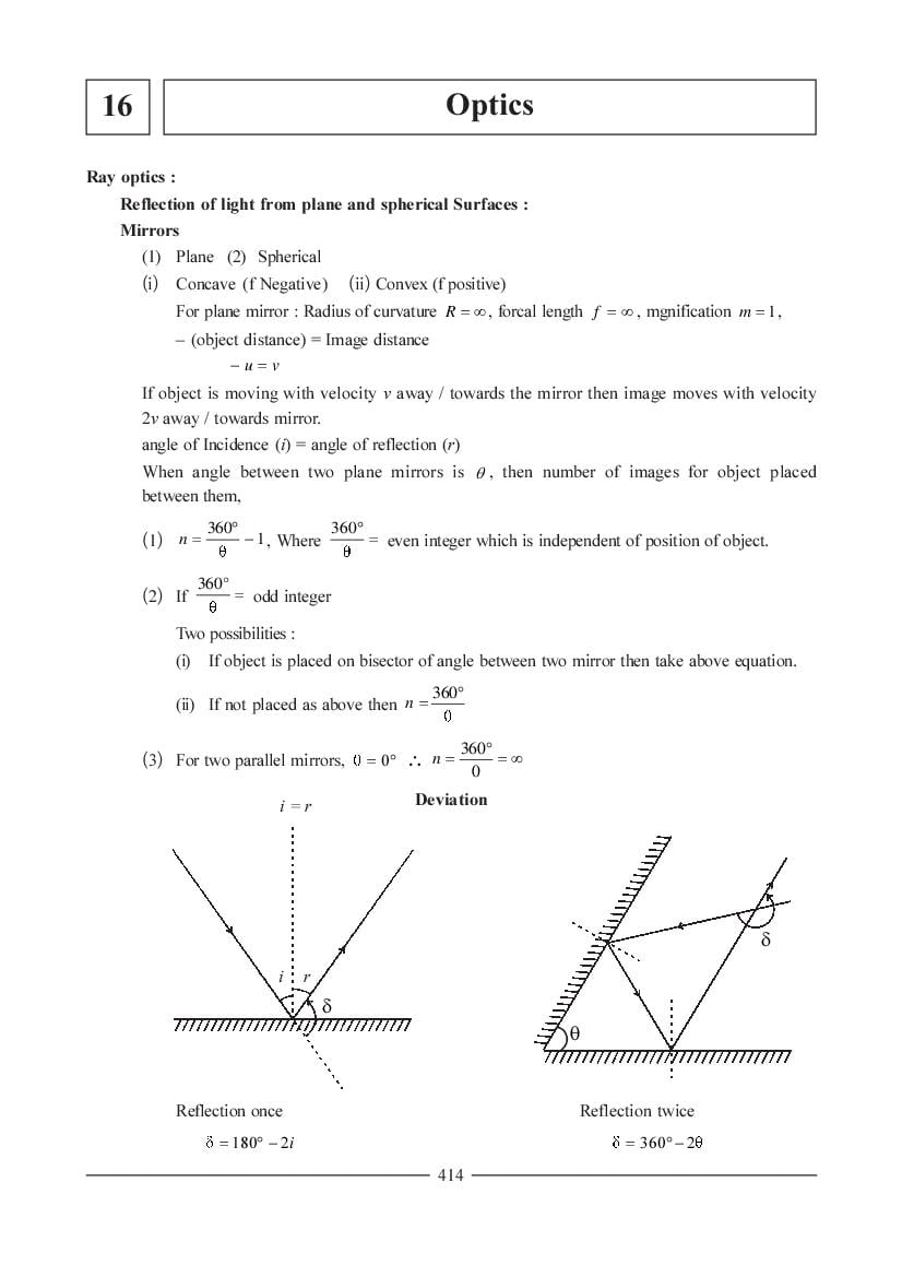 JEE NEET Physics Question Bank - Optics - Page 1