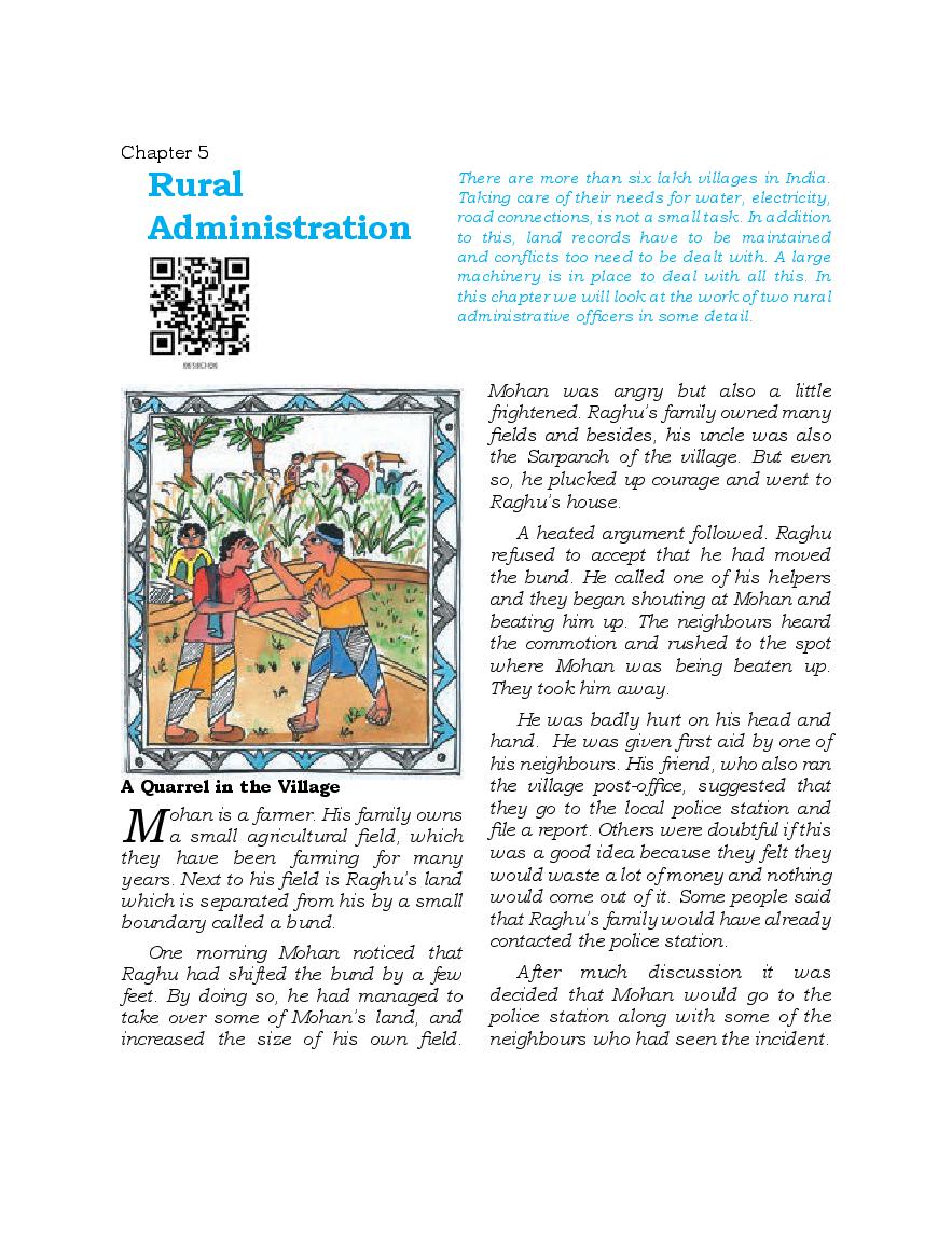 NCERT Book Class 6 Social Science (Civics) Chapter 5 Rural Administration - Page 1