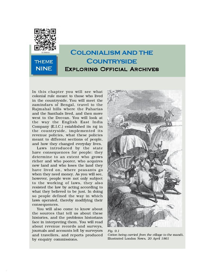 NCERT Book Class 12 History Chapter 9 Colonialism and the Countryside - Page 1