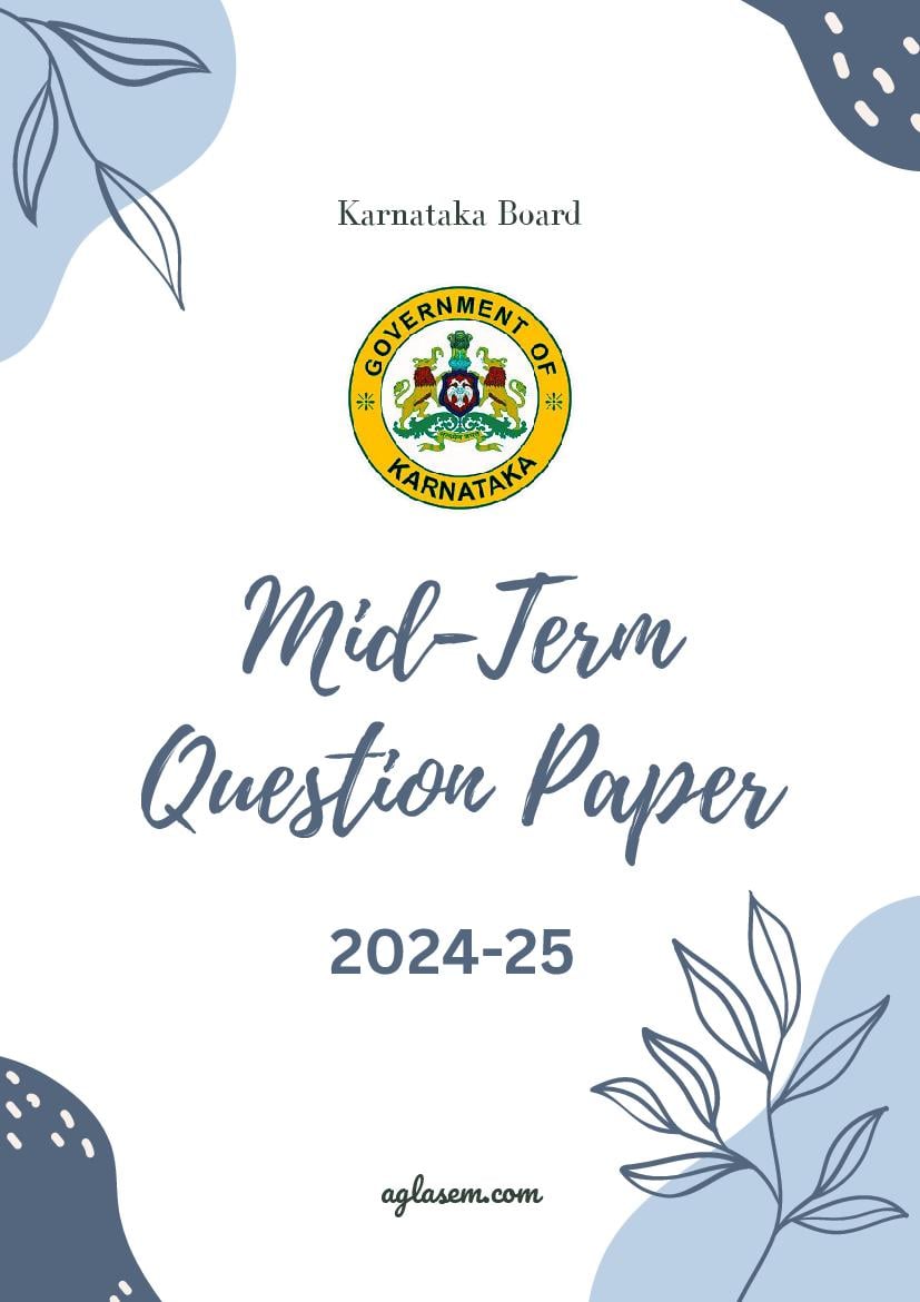 Karnataka SSLC Mid Term Question Paper 2024 Maths - Page 1