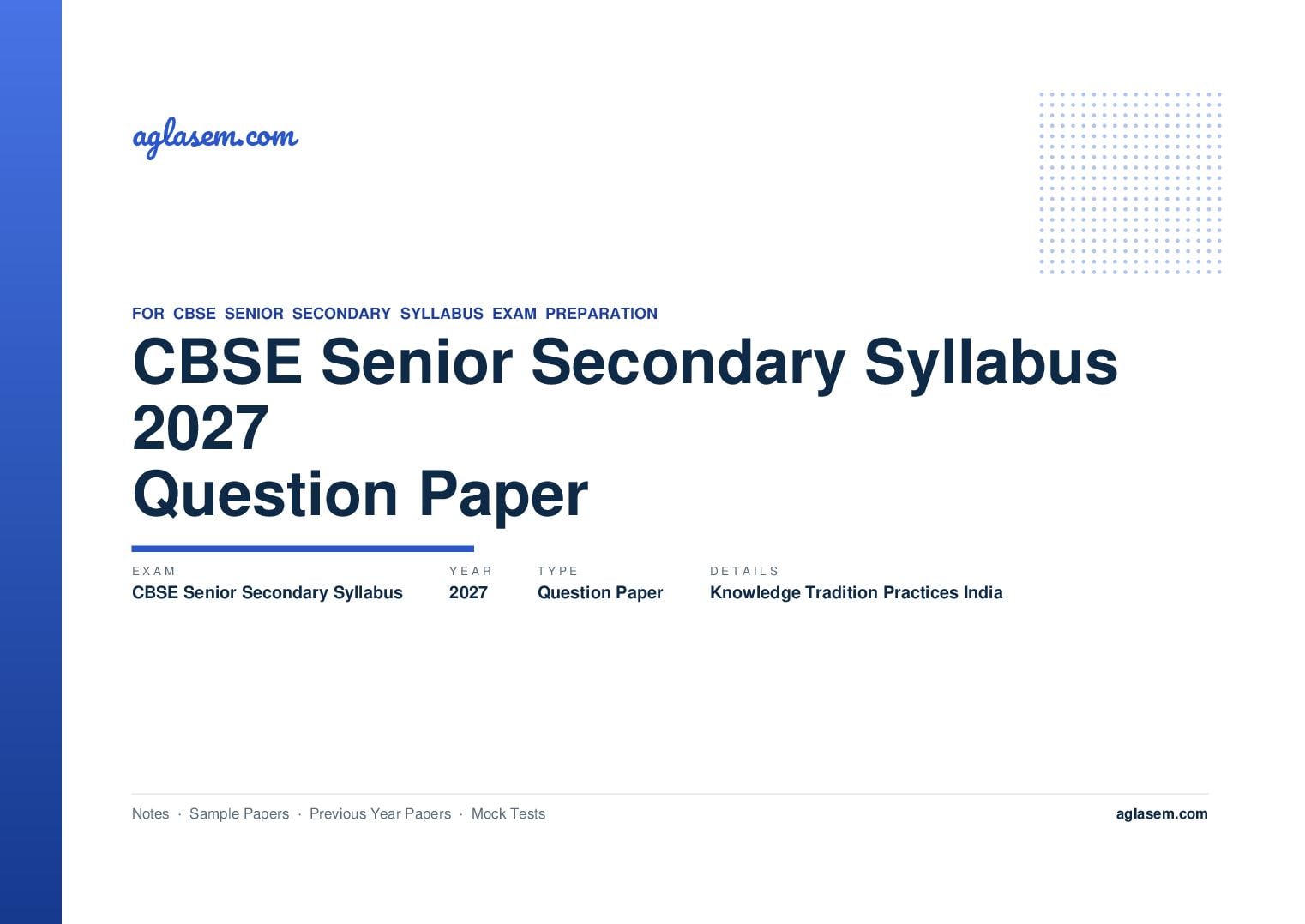 CBSE Senior Secondary Syllabus 2027 Knowledge Tradition - Practices India - Page 1 of 26