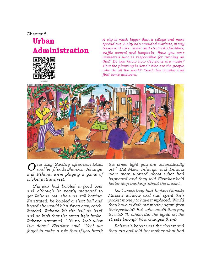 NCERT Book Class 6 Social Science (Civics) Chapter 6 Urban Administration - Page 1