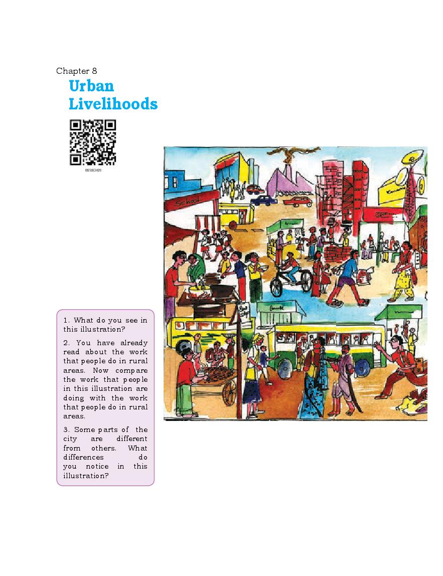 NCERT Book Class 6 Social Science (Civics) Chapter 8 Urban Livelihoods - Page 1