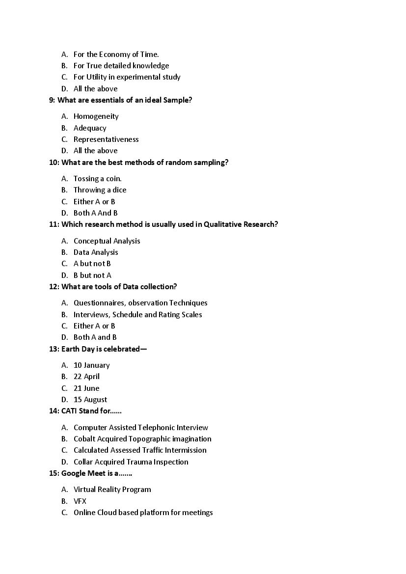 PU M.Phil./Ph.D. 2020 Question Paper PDF (8 Faculty Papers + Key)