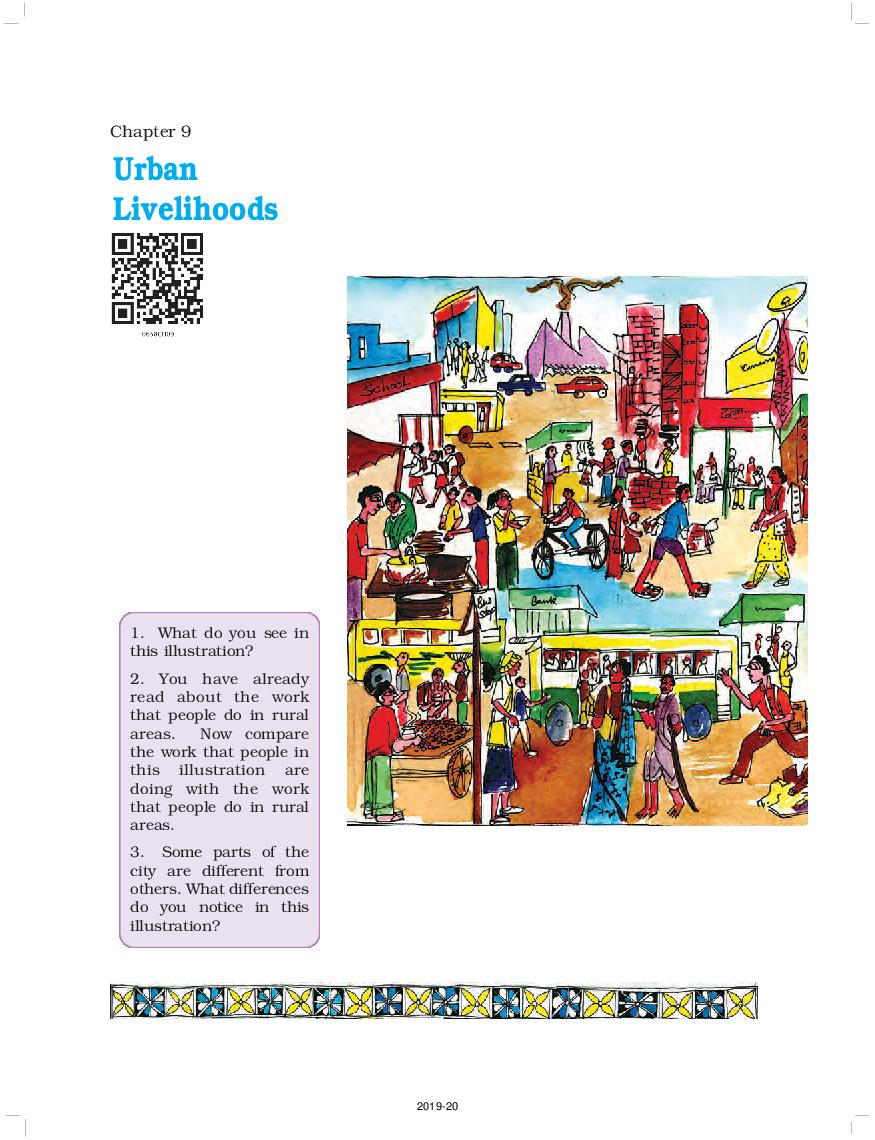 NCERT Book Class 6 Social Science (Civics) Chapter 9 Urban Livelihoods - Page 1
