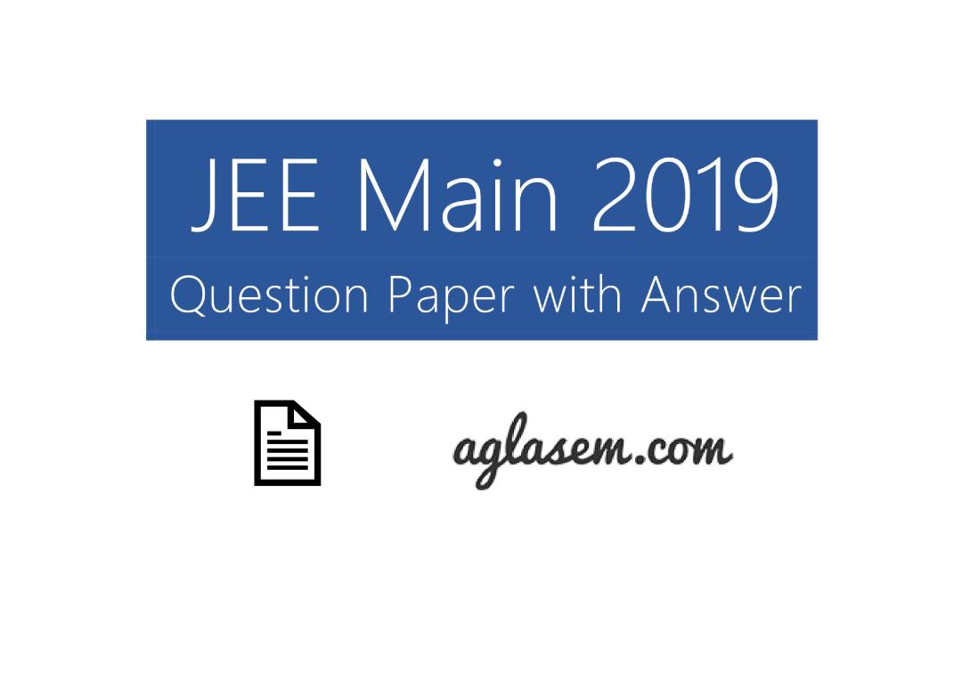 JEE Main 2019 Question Paper 9 Jan Shift 1 - Page 1