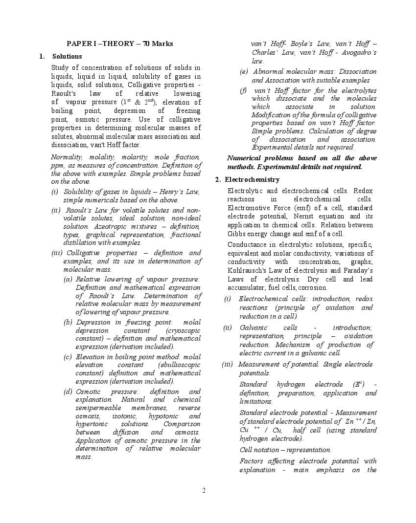 Isc Chemistry Syllabus 2023 For Class 11 Class 12 6542