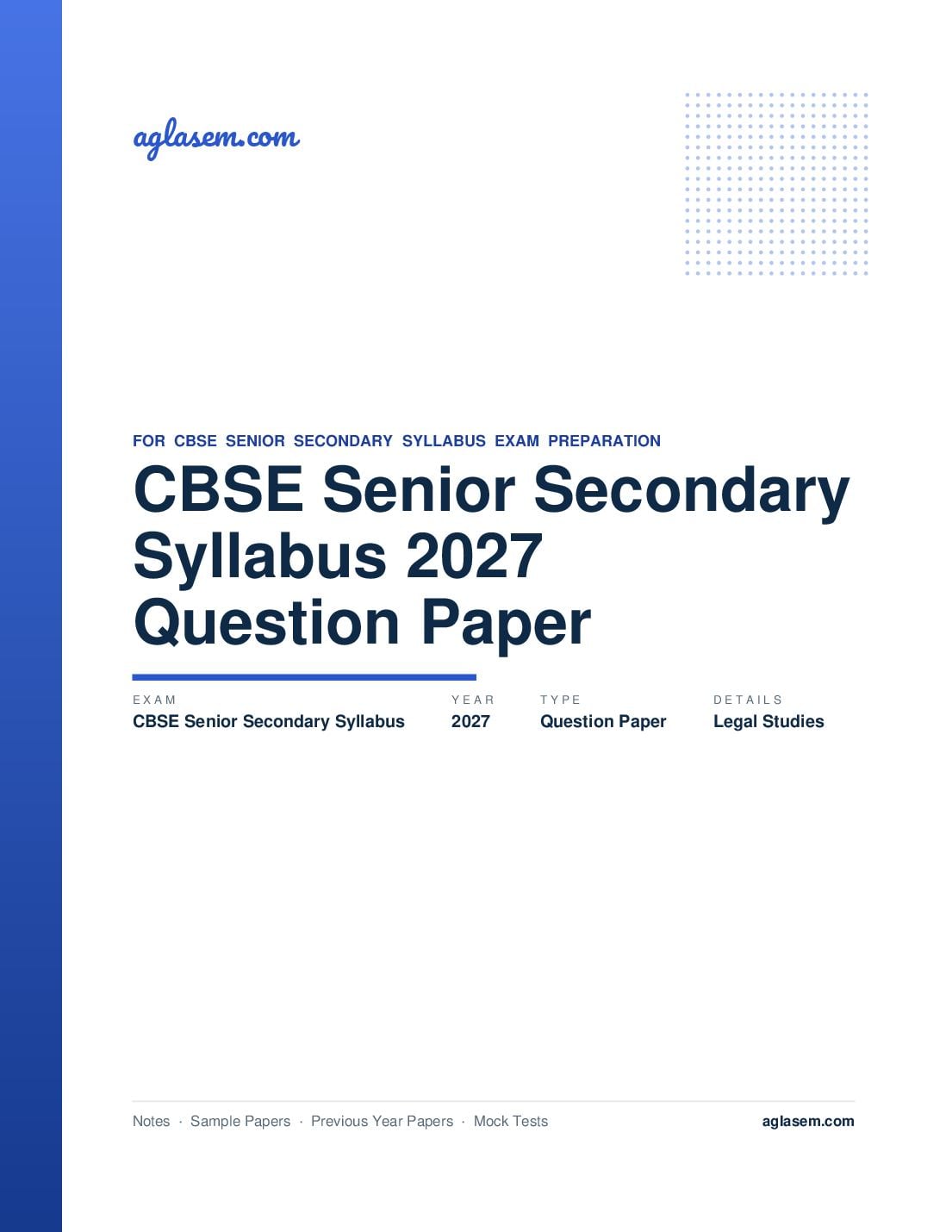 CBSE Senior Secondary Syllabus 2027 Legal Studies - Page 1 of 14