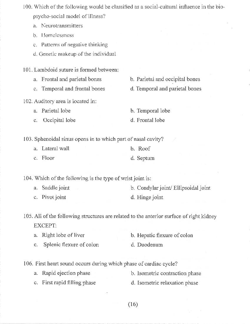 HP M.Sc Nursing 2021 Question Paper PDF with Answer Key