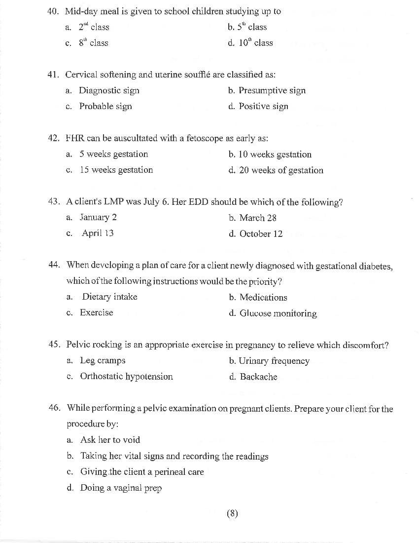 HP M.Sc Nursing 2021 Question Paper PDF with Answer Key