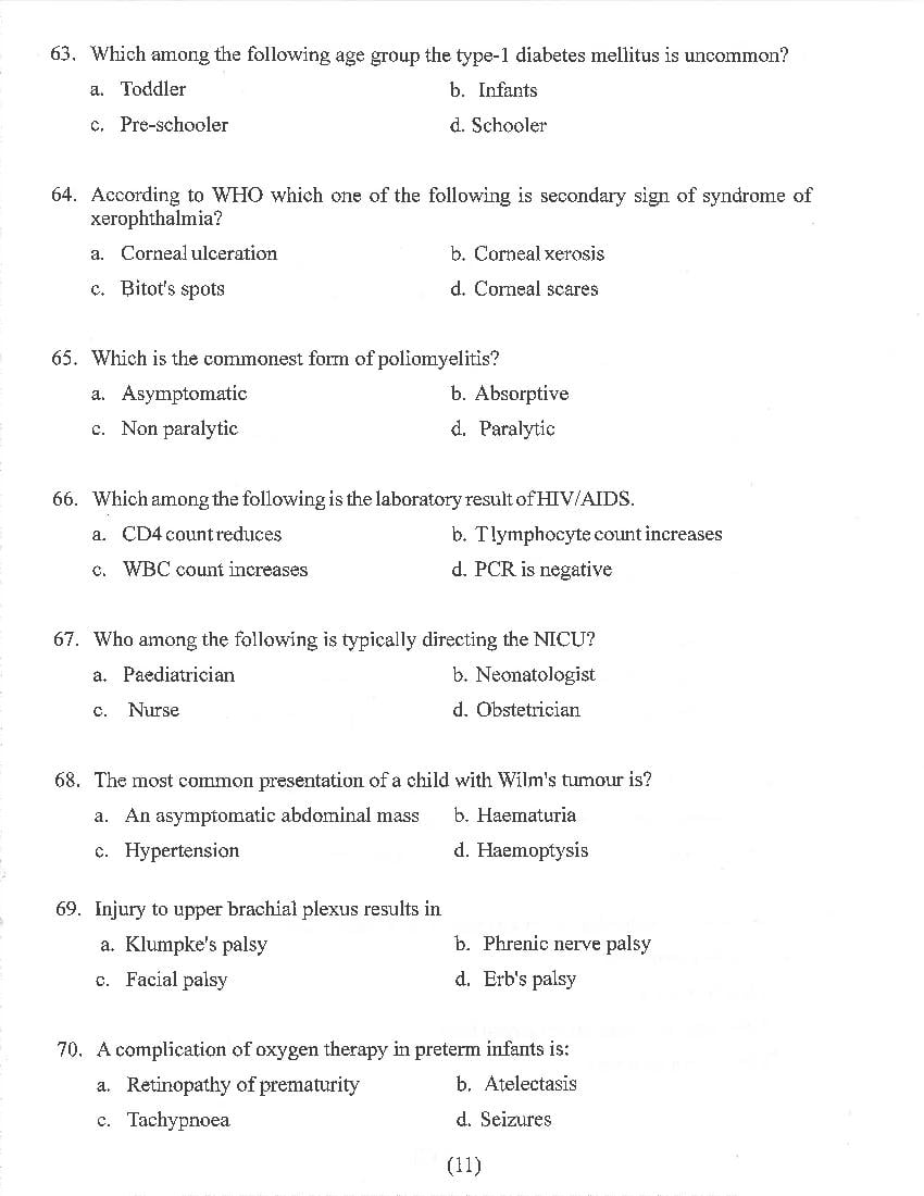 HP M.Sc Nursing 2021 Question Paper PDF with Answer Key