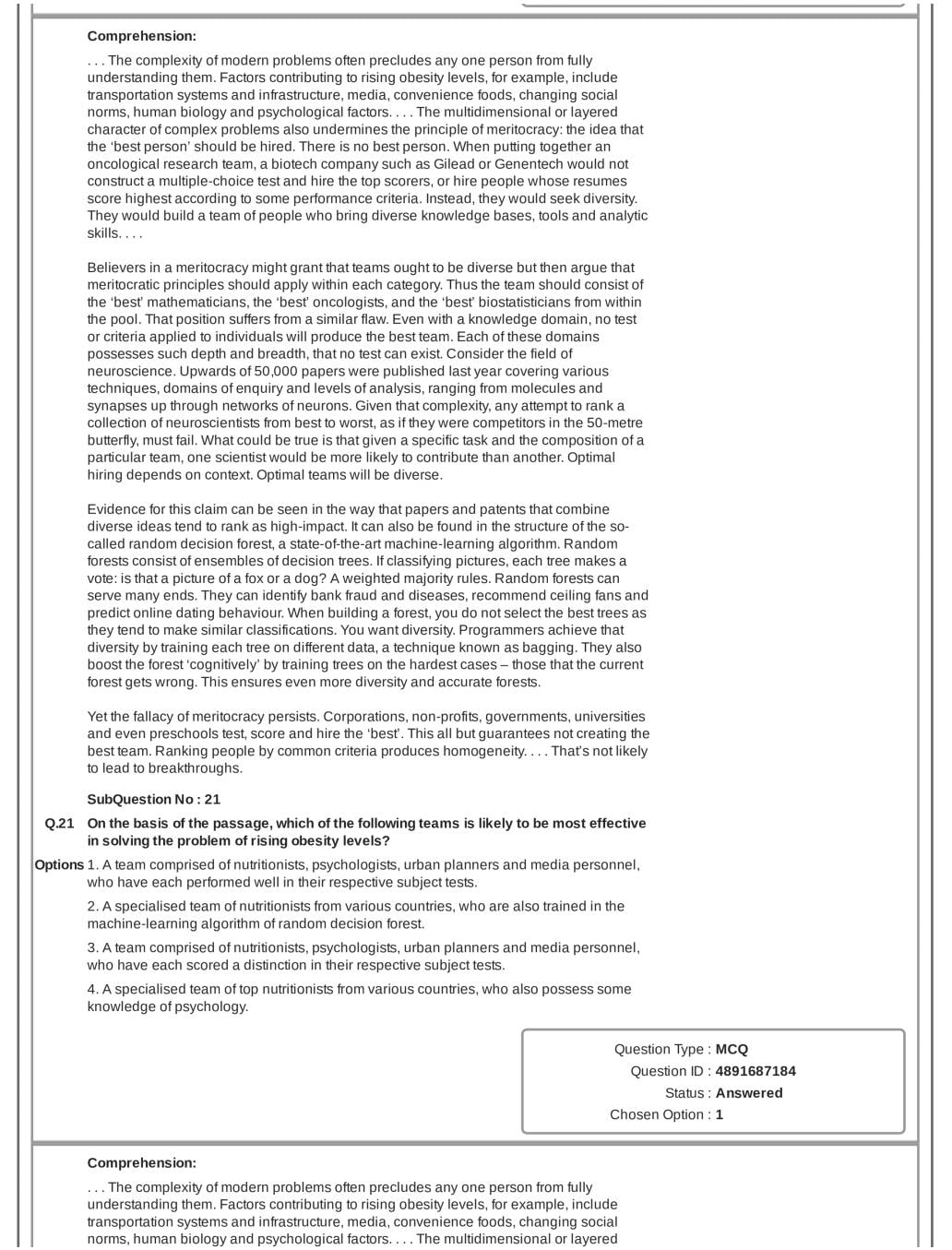 CAT 2018 Question Paper PDF with Answer Key (Slot 1 and 2)