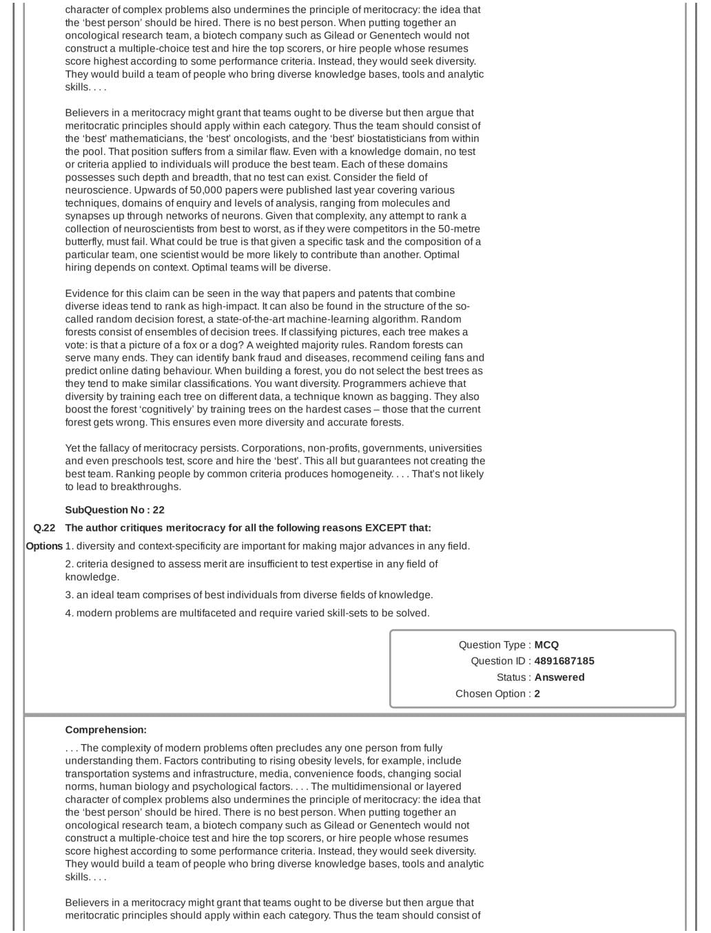 CAT 2018 Question Paper PDF with Answer Key (Slot 1 and 2)