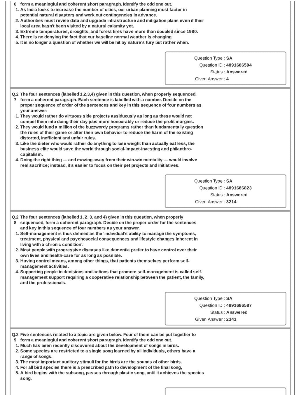 CAT 2018 Question Paper PDF with Answer Key (Slot 1 and 2)