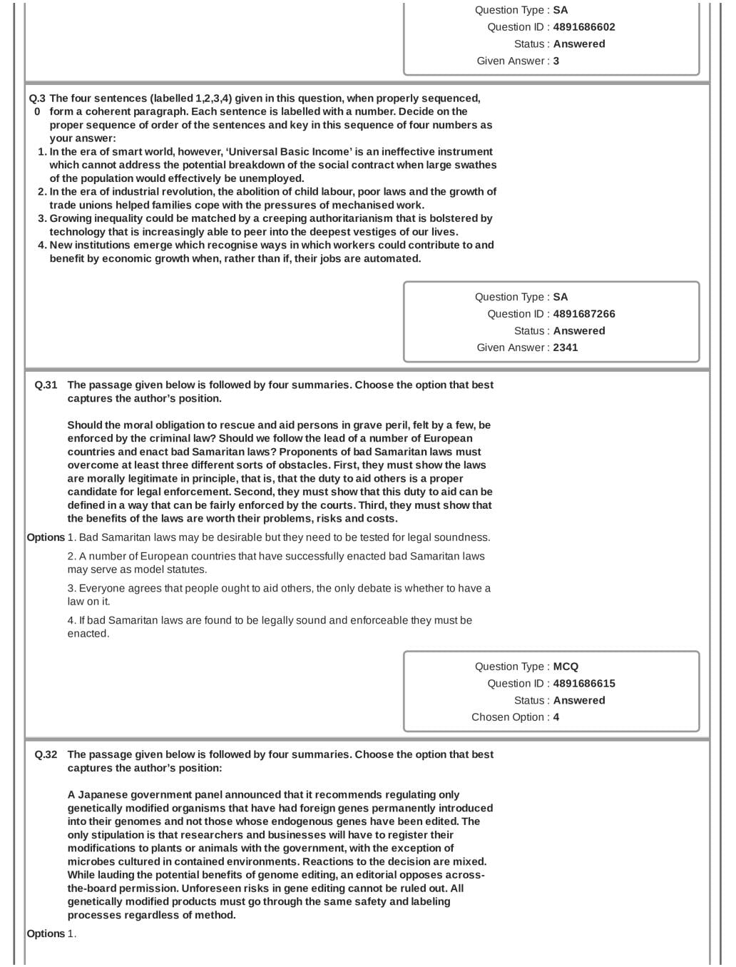 CAT 2018 Question Paper PDF with Answer Key (Slot 1 and 2)