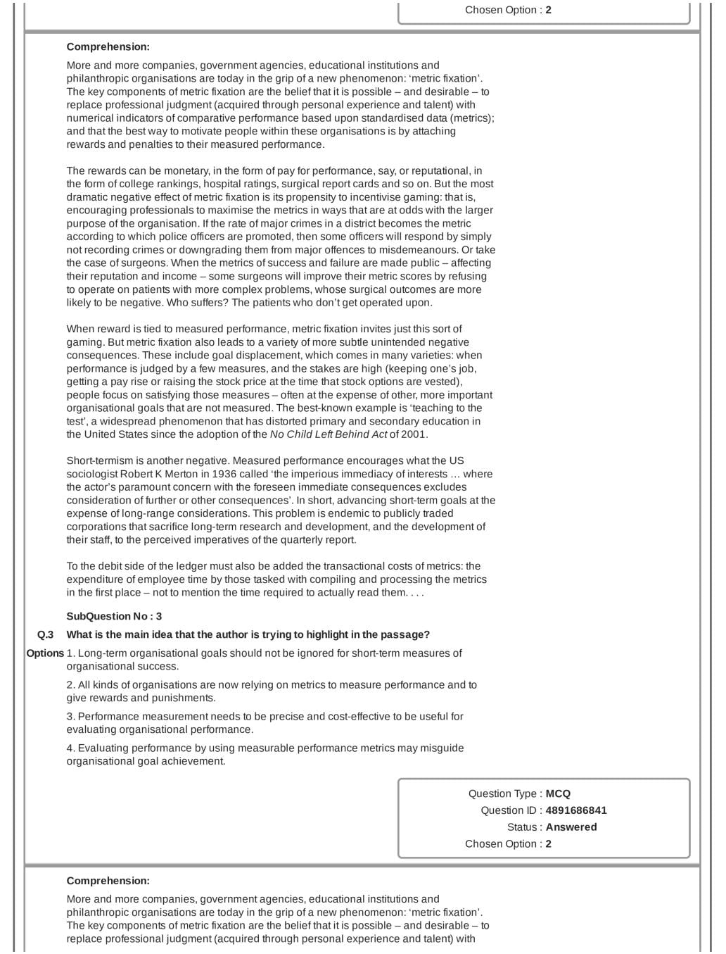 CAT 2018 Question Paper PDF with Answer Key (Slot 1 and 2)