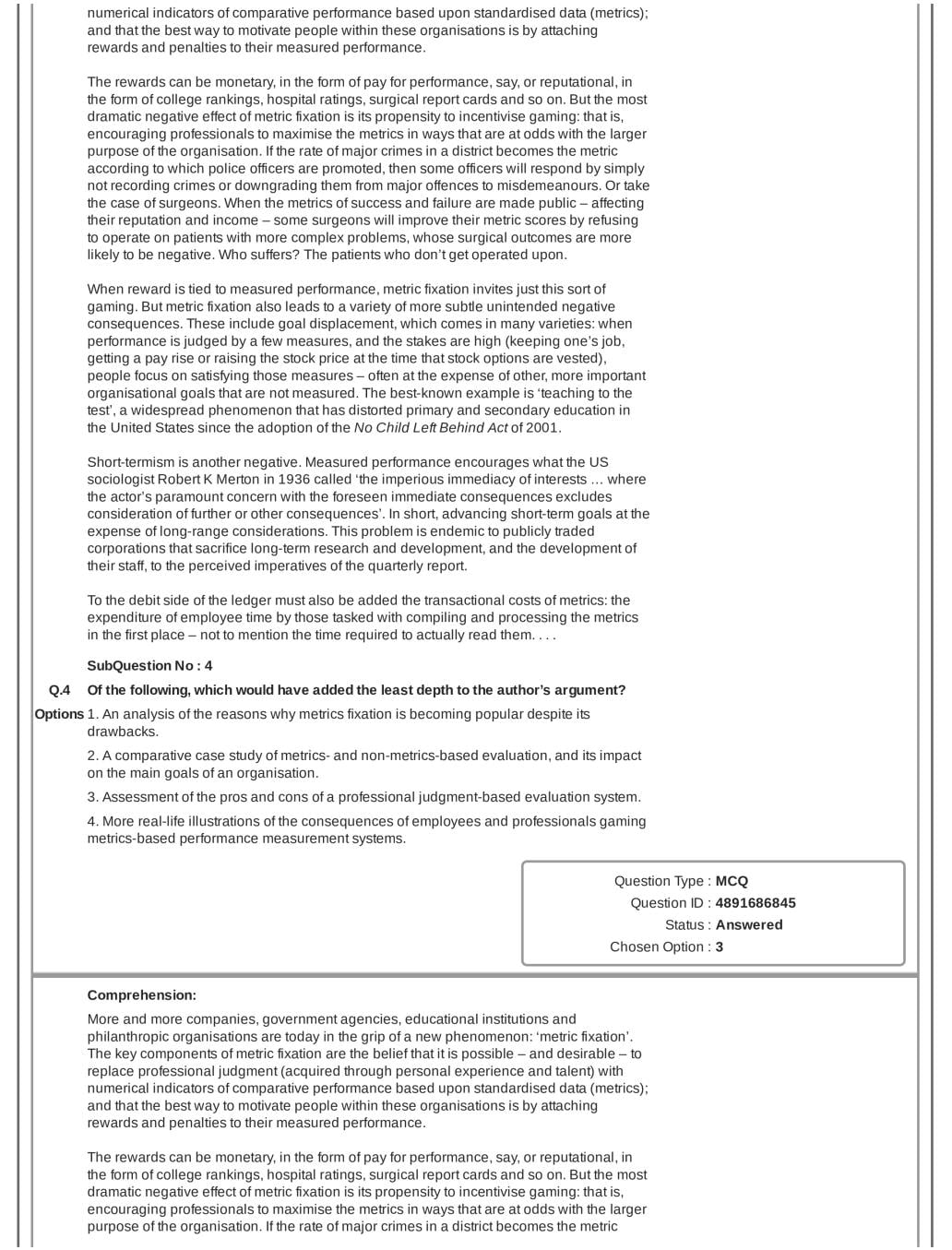 CAT 2018 Question Paper PDF with Answer Key (Slot 1 and 2)