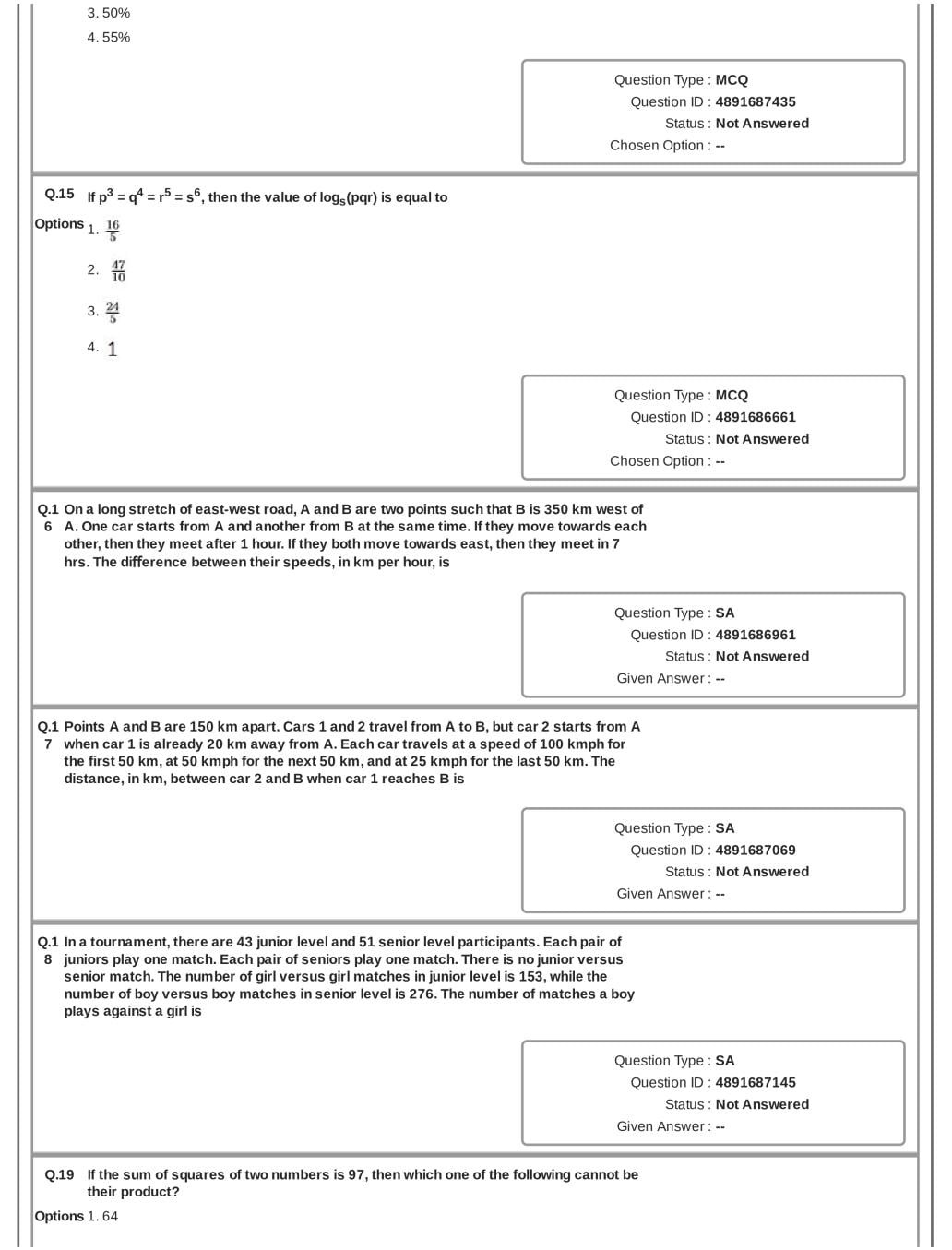 CAT 2018 Question Paper PDF with Answer Key (Slot 1 and 2)
