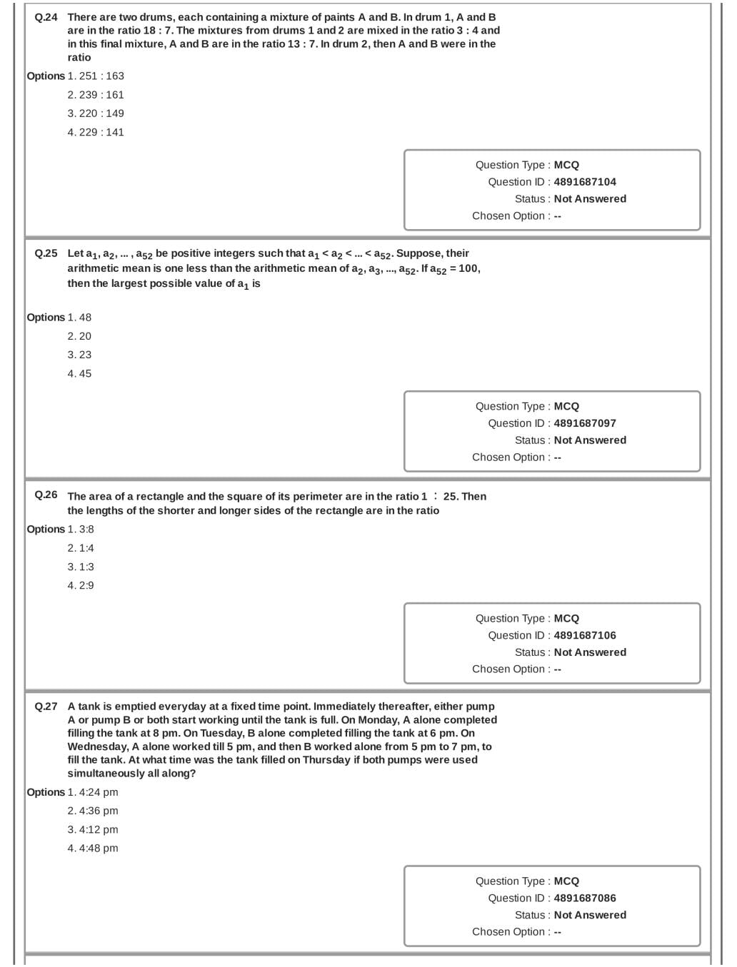 CAT 2018 Question Paper PDF with Answer Key (Slot 1 and 2)