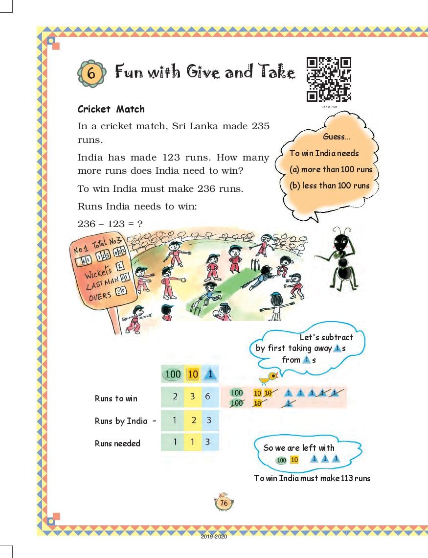 NCERT Book Class 3 Maths Chapter 6 Fun With Give And Take - Page 1