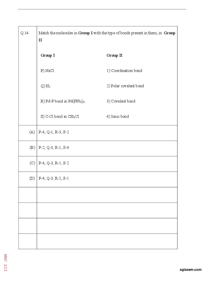 IIT JAM 2023 Question Papers PDF with Answer Keys (7 Papers)