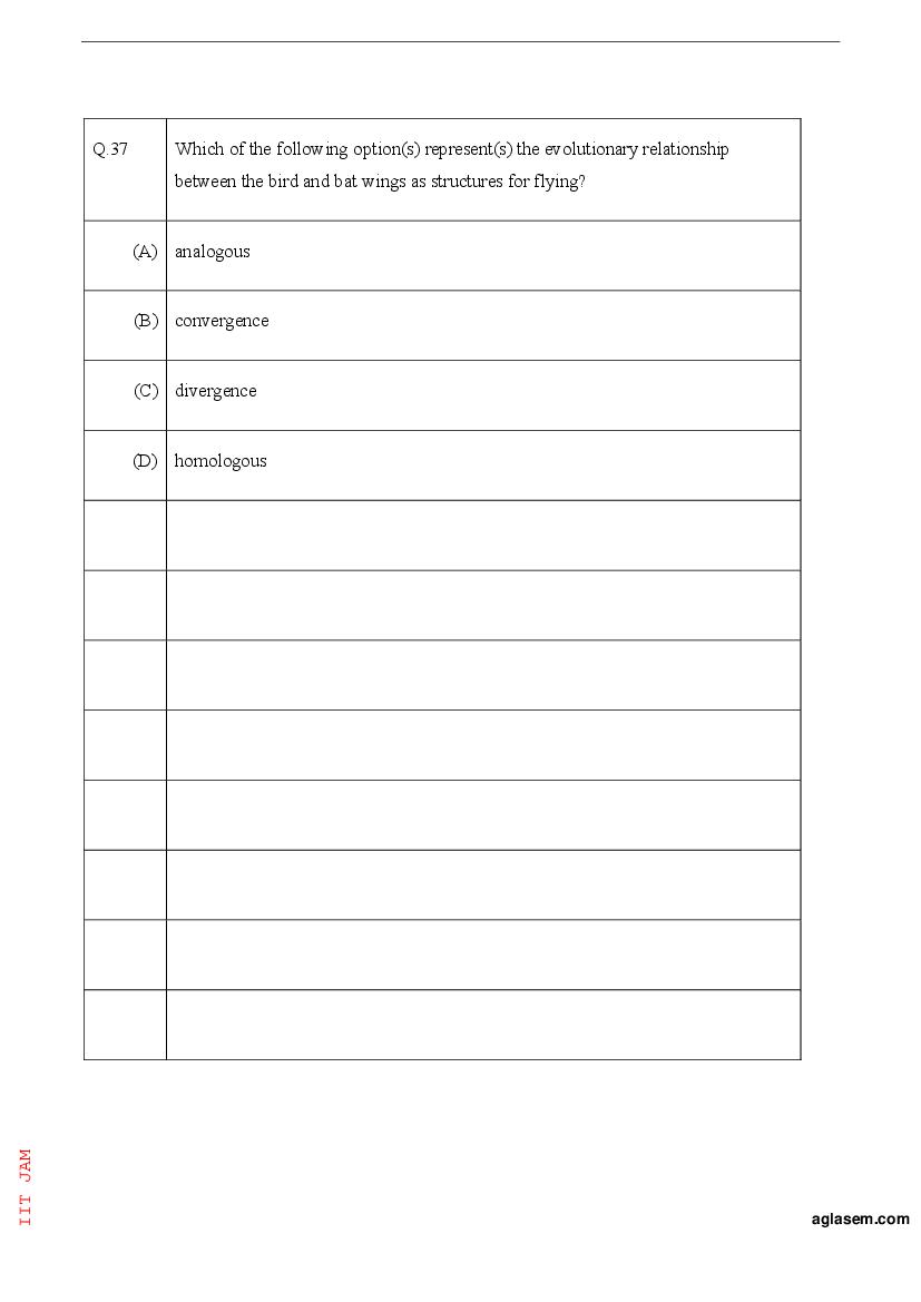 IIT JAM 2023 Question Papers PDF with Answer Keys (7 Papers)