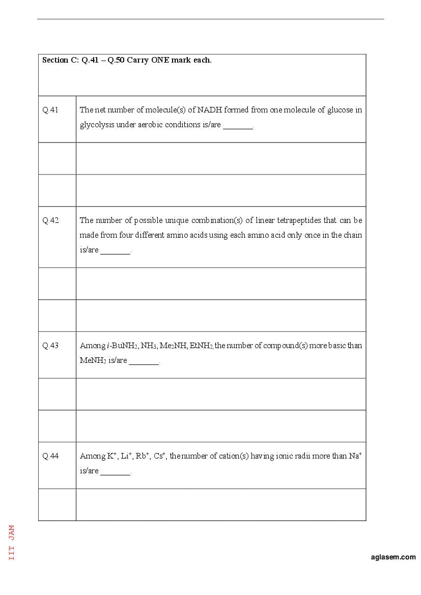 IIT JAM 2023 Question Papers PDF with Answer Keys (7 Papers)