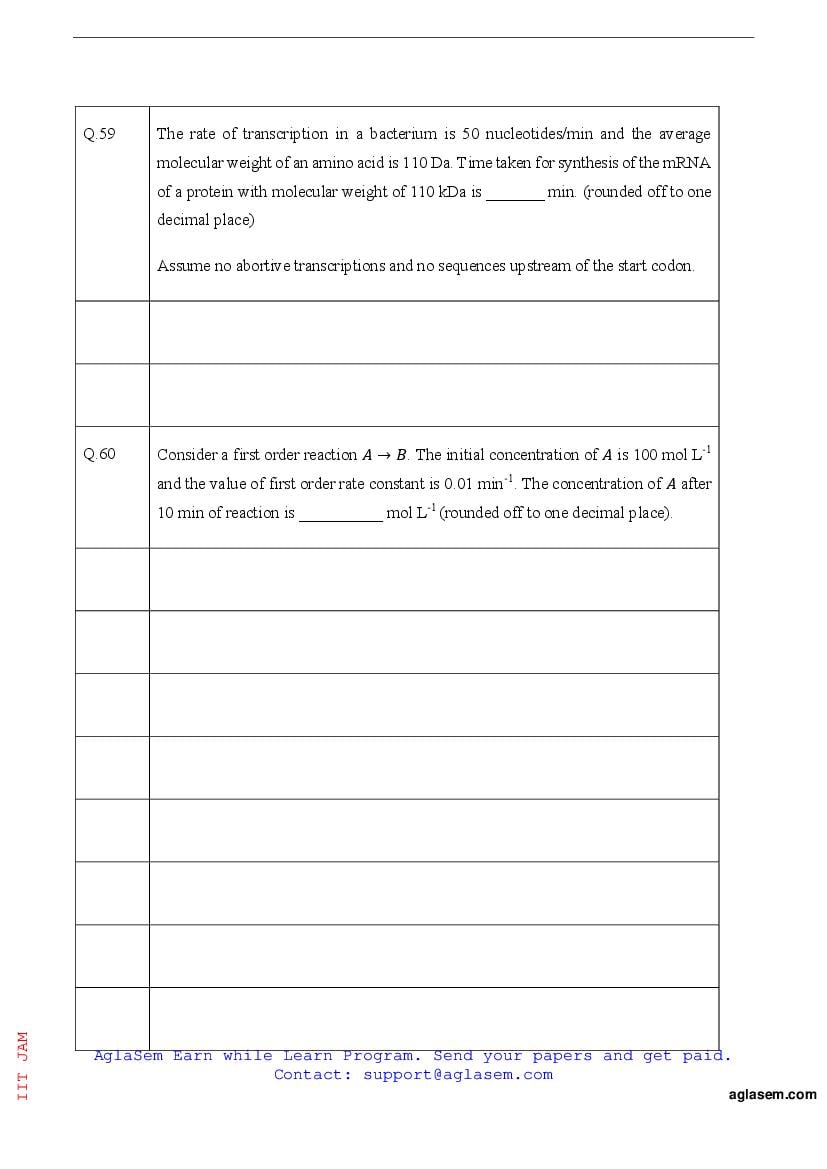 IIT JAM 2023 Question Papers PDF with Answer Keys (7 Papers)