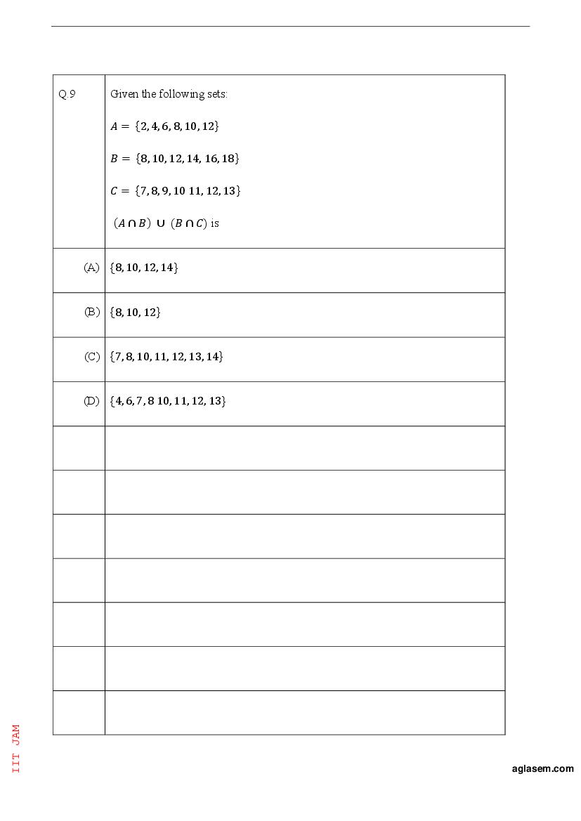 IIT JAM 2023 Question Papers PDF with Answer Keys (7 Papers)