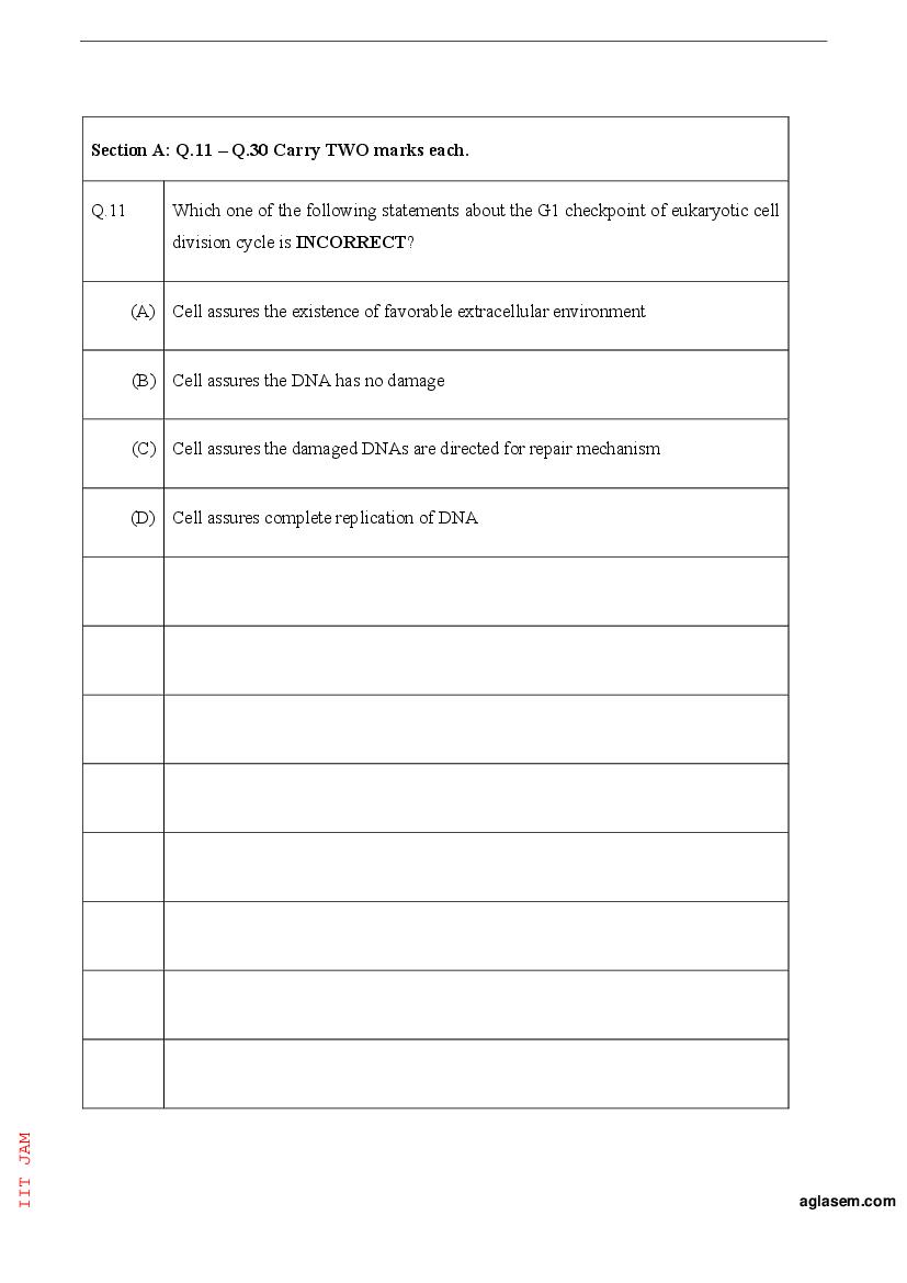 IIT JAM 2023 Question Papers PDF with Answer Keys (7 Papers)