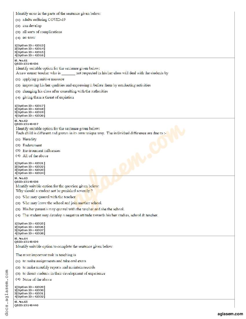 CUET PG B.Ed Languages Question Paper 2022 (PDF) - Download Here ...