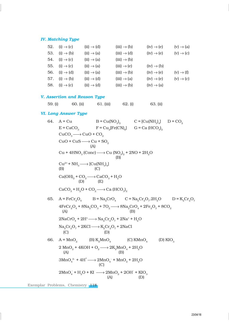 NCERT Exemplar Class 12 Chemistry Chapter 8 The d- and f- Block Elements