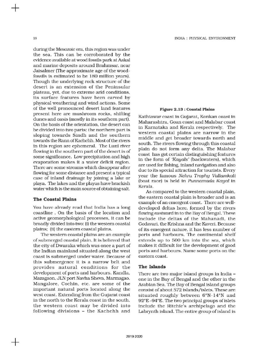 Rbse Book Class 11 Geography India Physical Environment Chapter 2