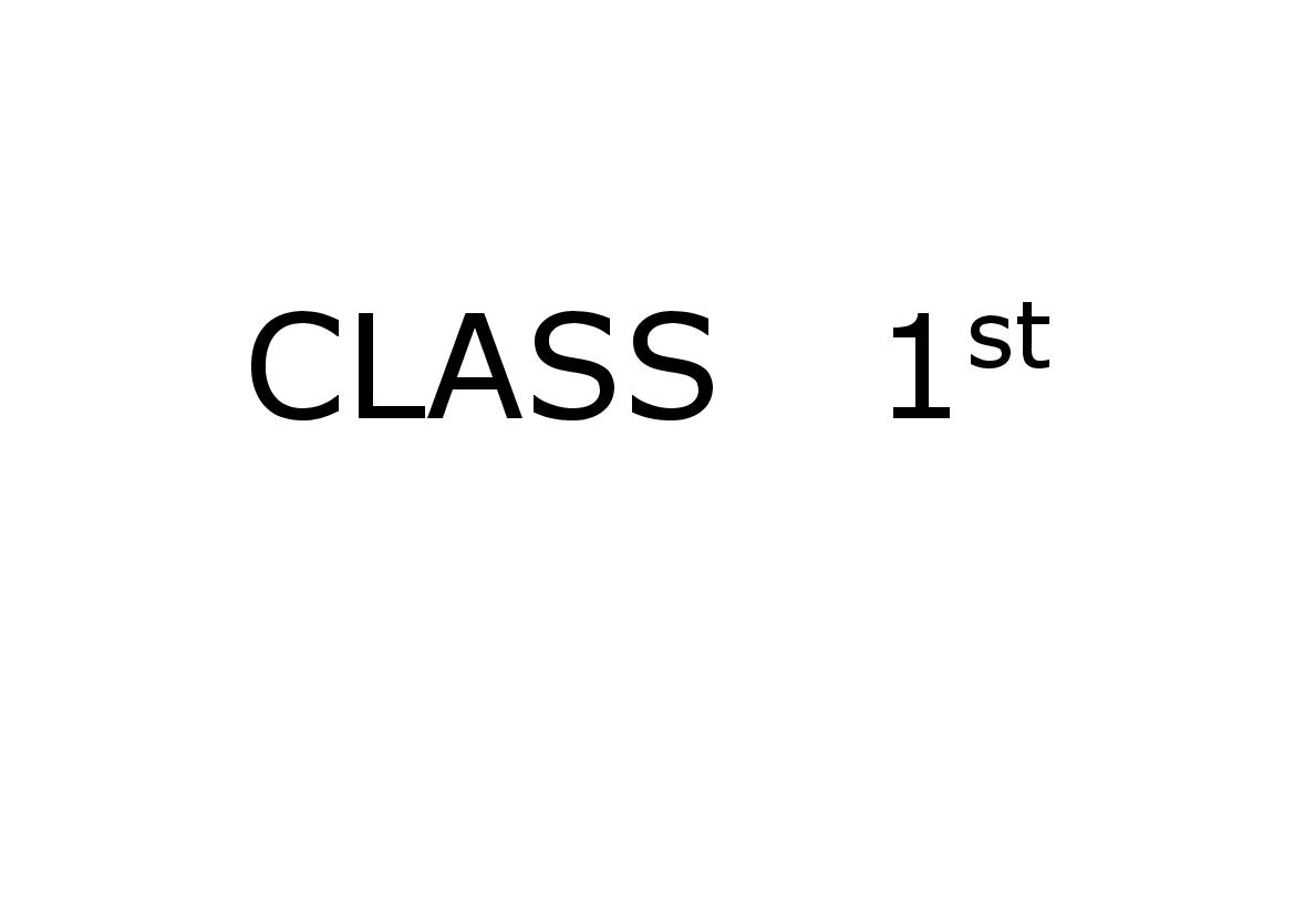 JKBOSE Class 1 Syllabus - Page 1