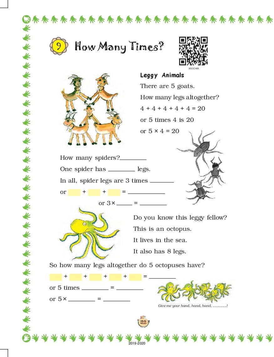 NCERT Book Class 3 Maths Chapter 9 How Many Times 