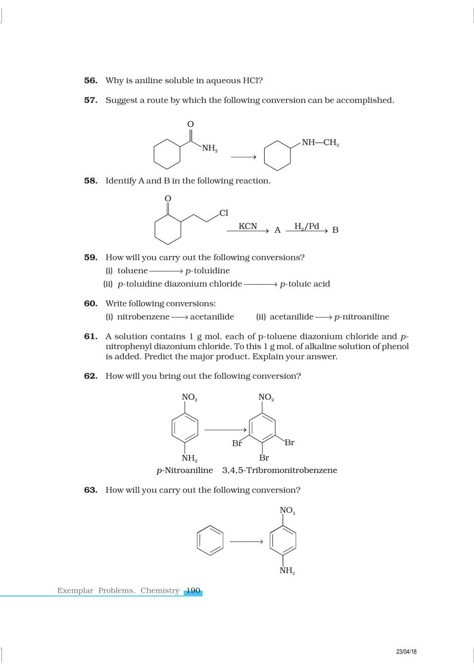 NCERT Exemplar Class 12 Chemistry Chapter 13 Amines
