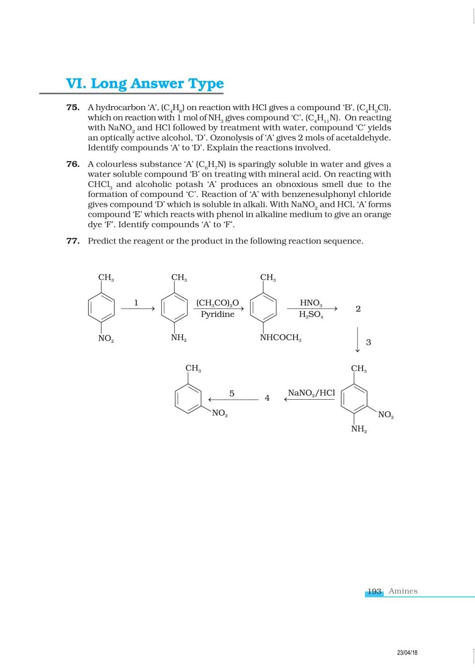 NCERT Exemplar Class 12 Chemistry Chapter 13 Amines
