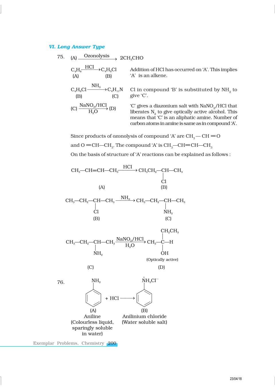 NCERT Exemplar Class 12 Chemistry Chapter 13 Amines