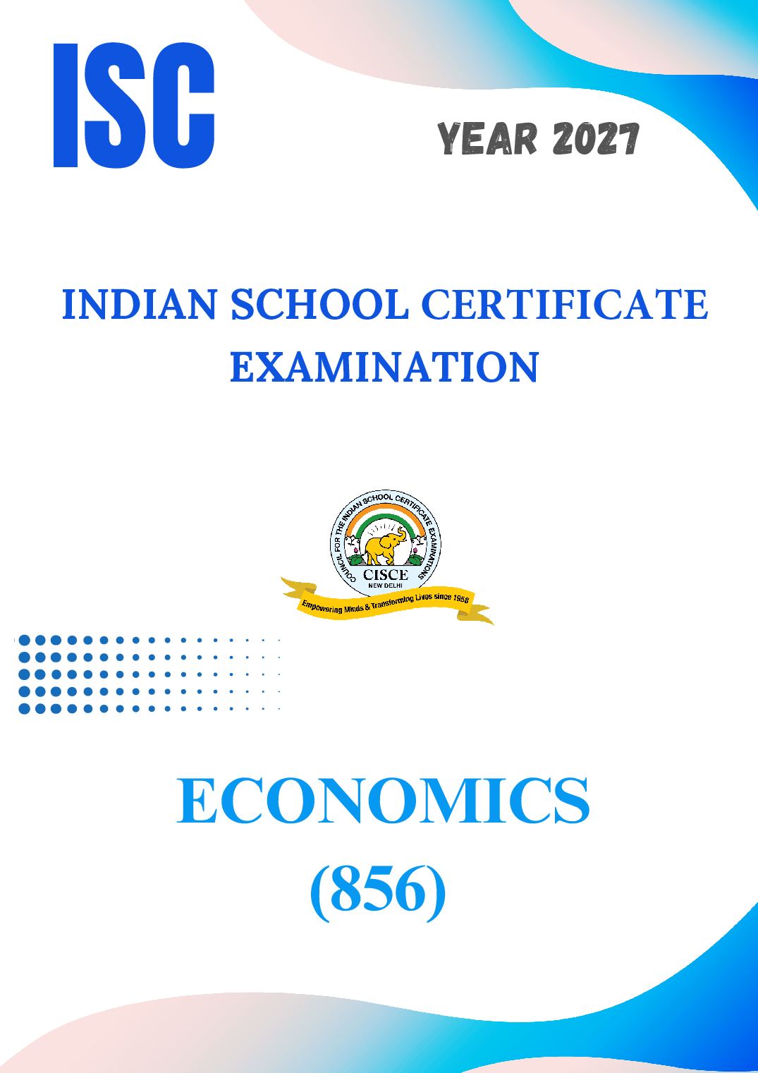 ISC Class 11 Syllabus 2027 Economics - Page 1 of 6