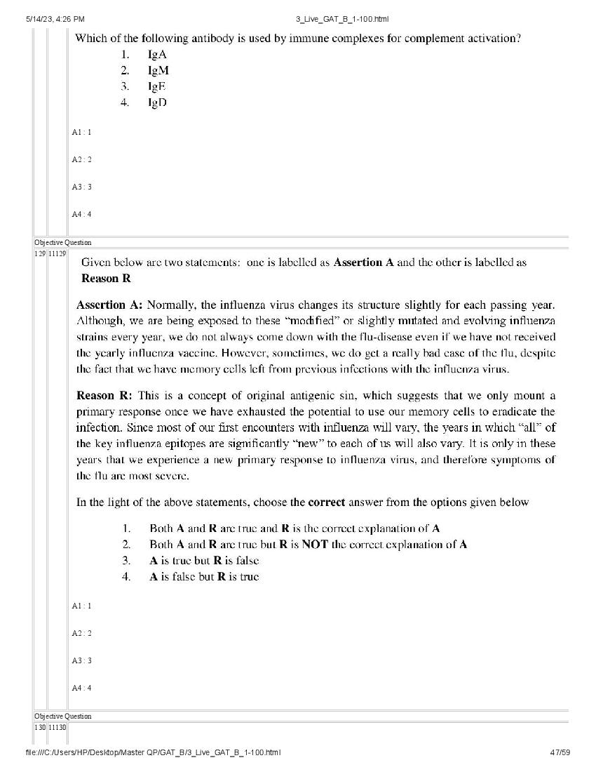 GAT-B / BET 2023 Question Paper PDF (GAT-B and BET, 13 May)