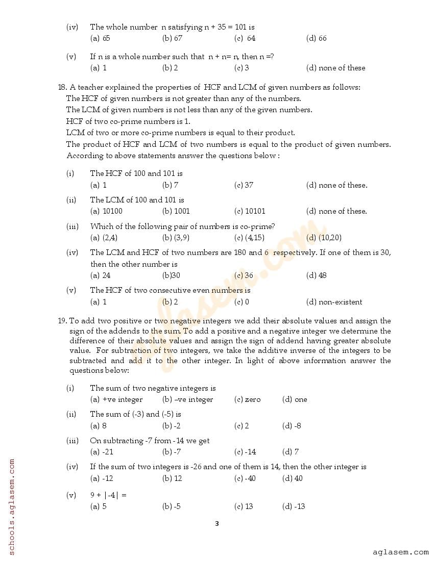 Class Maths Sample Paper Half Yearly Th Maths Half Yearly