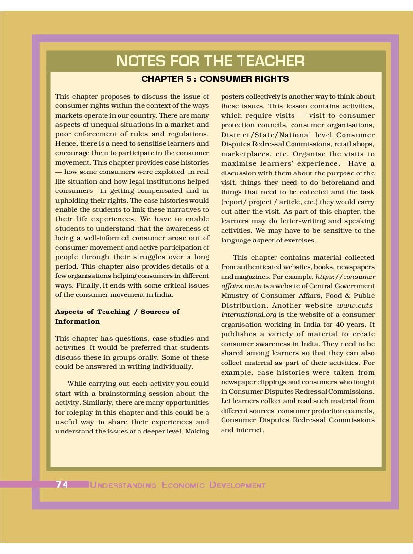 NCERT Book Class 10 Social Science (Economics) Chapter 5 Consumer Rights - Page 1