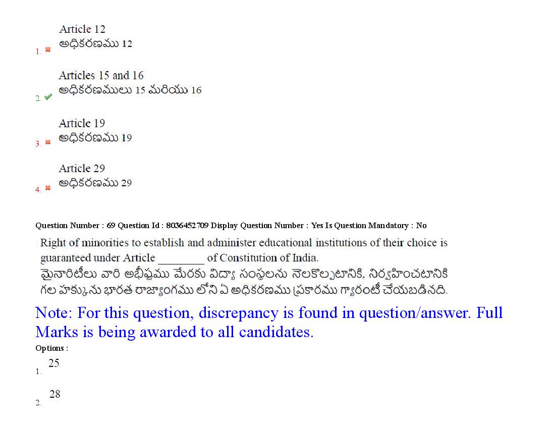 AP LAWCET 2021 Question Papers with Answers PDF (22 September)