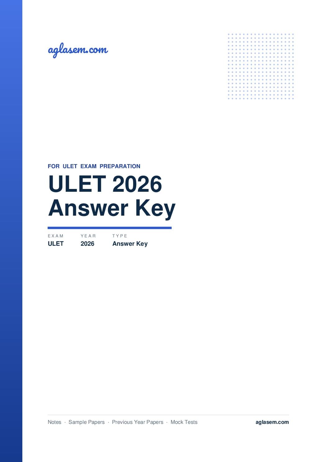 ULET 2026 Answer Key - Page 1 of 5