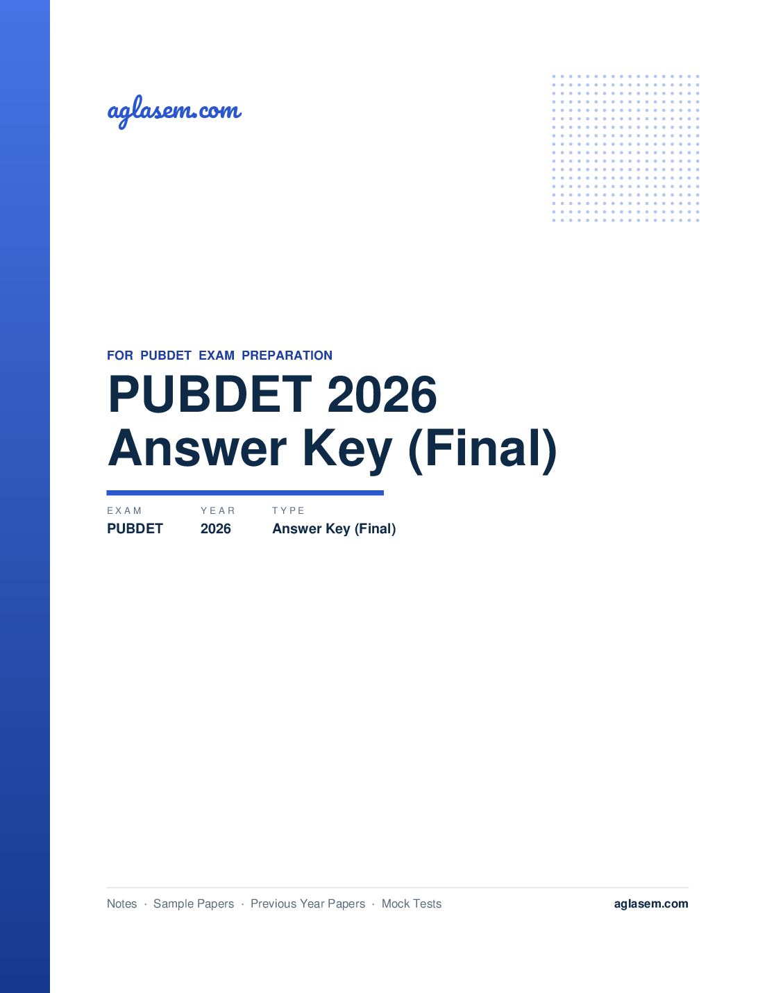 PUBDET 2026 Answer Key (Final) - Page 1 of 34