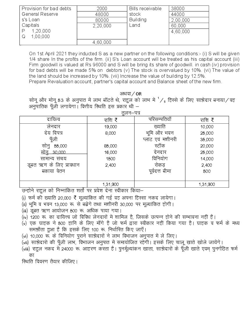 , RBSE 12th Model Paper 2023 Accountancy &#8211; राजस्थान बोर्ड मॉडल पेपर Download PDF