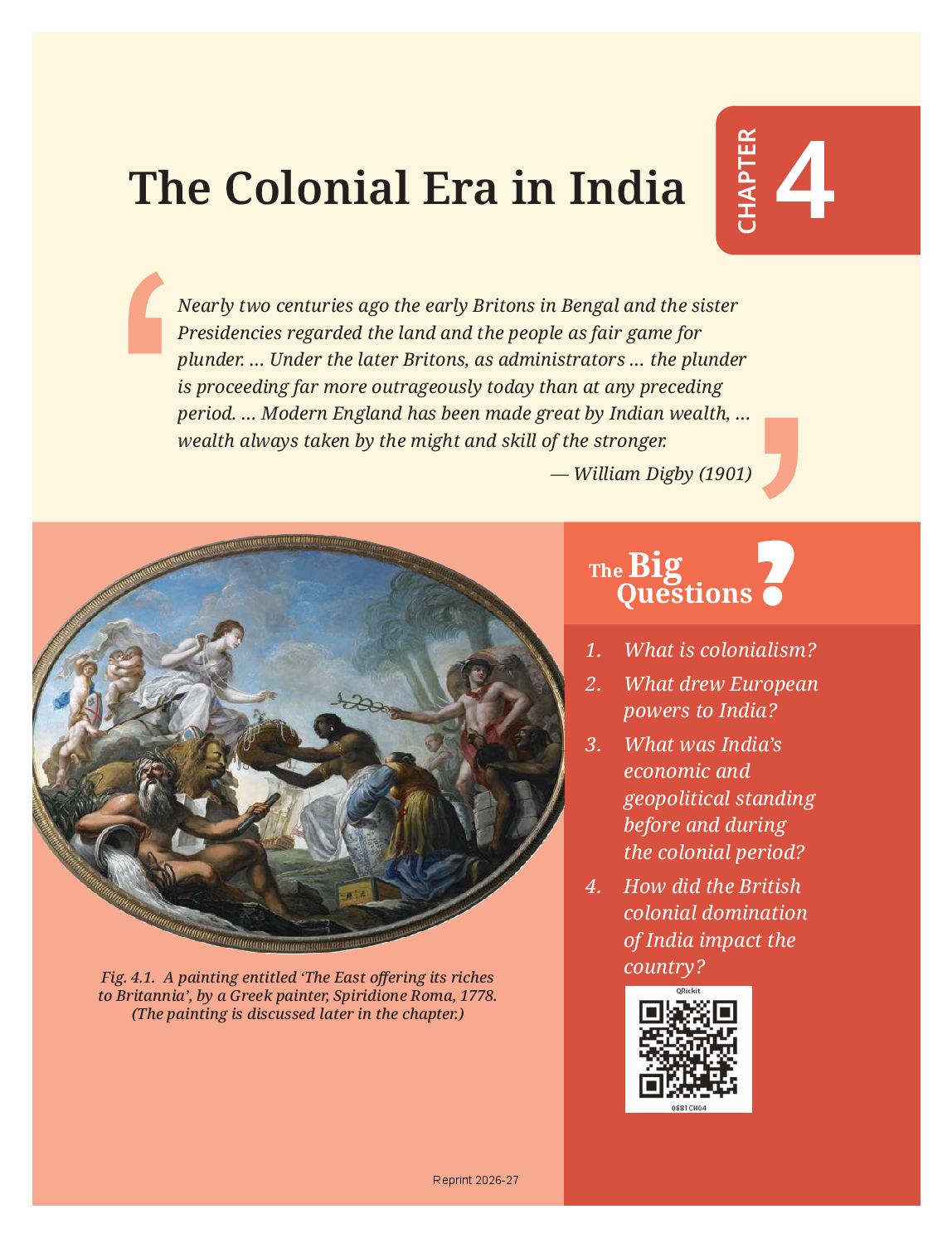 NCERT Book Class 8 Social Science (Exploring Society India and Beyond Part-I) Chapter 4 The Colonial Era in India - Page 1 of 34