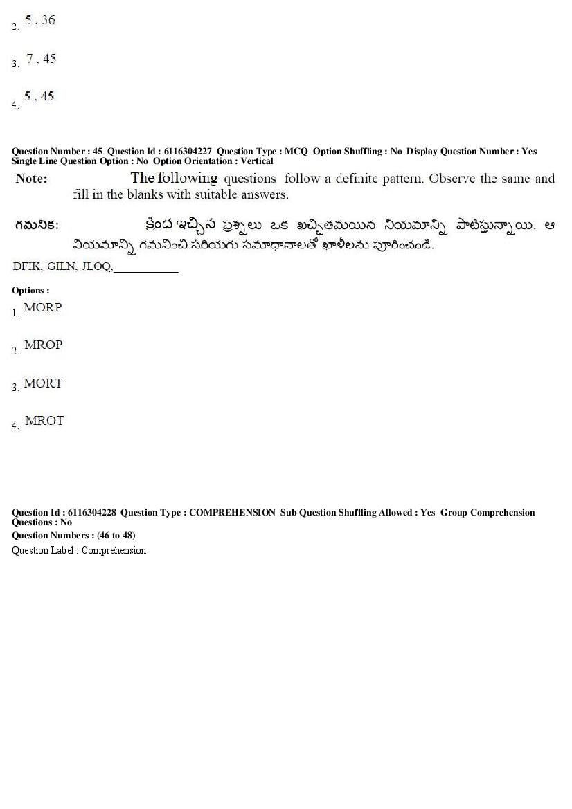 AP ICET 2018 Question Papers PDF (2 May, Shift 1 and 2)